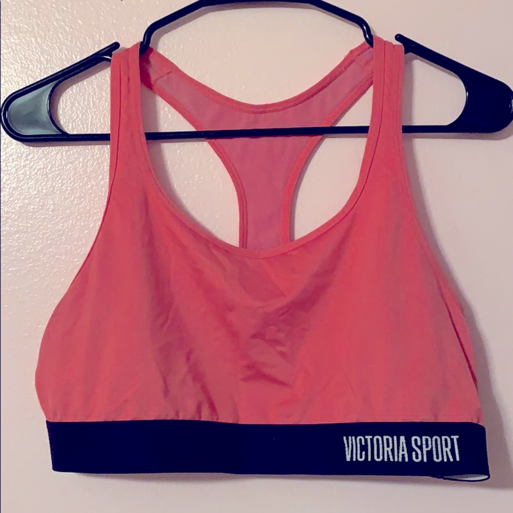 Pink sports bra